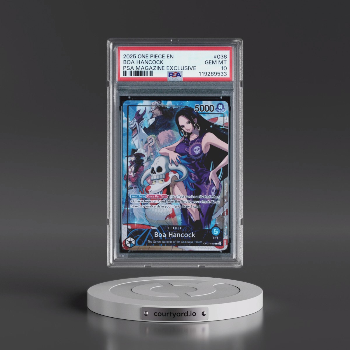 2025 One Piece Promos #038 Boa Hancock - PSA Magazine Exclusive (PSA 10 GEM MINT) - Photo