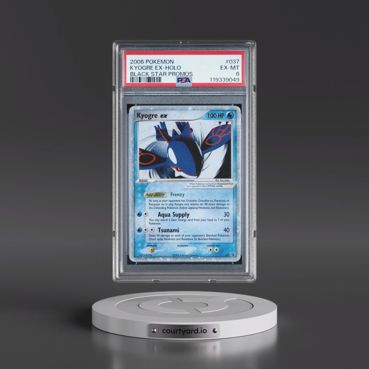 2006 Pokémon Black Star Promos #037 Kyogre EX - Holo Holo (PSA 6 EX-MT)