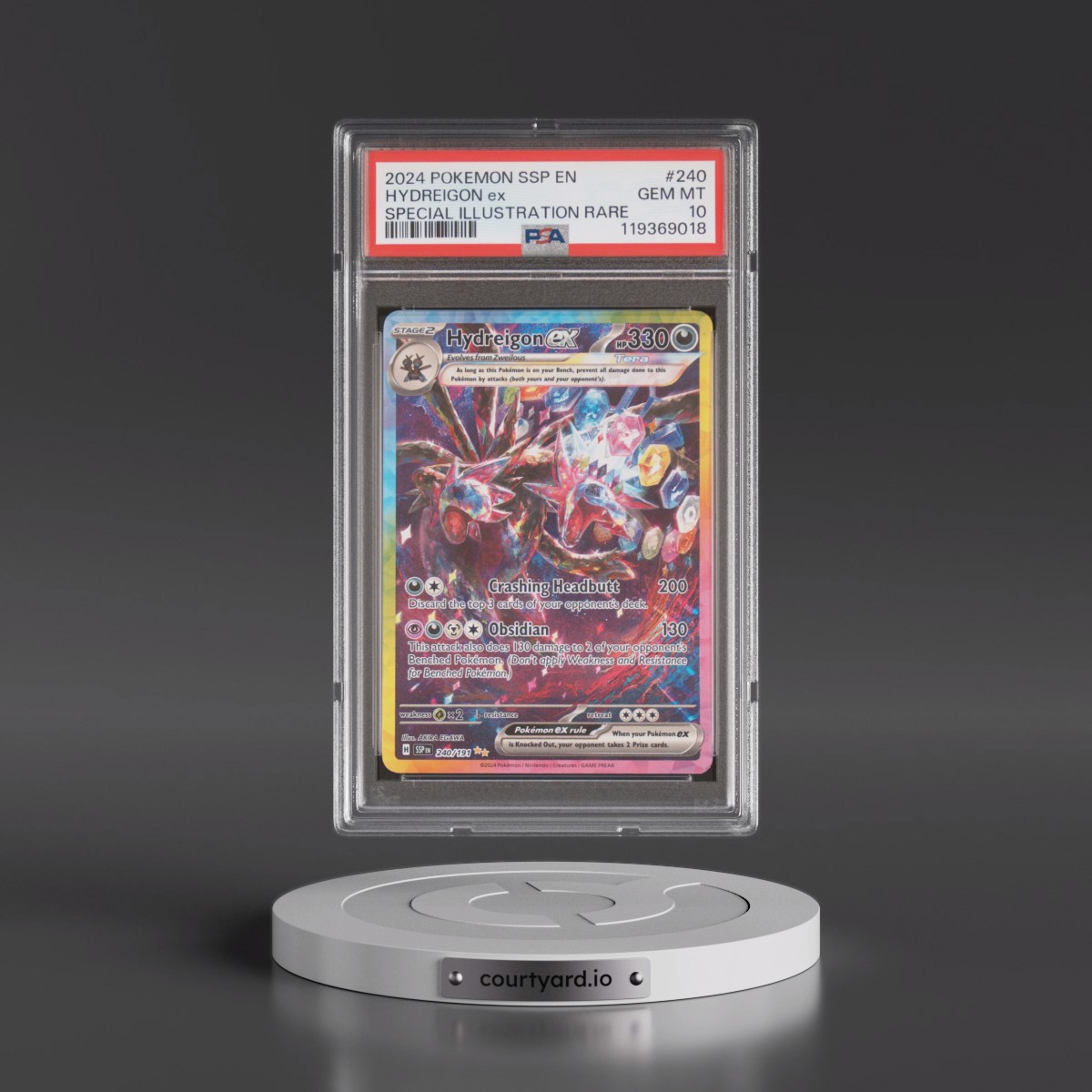2024 Pokémon Ssp EN-Surging Sparks #240 Hydreigon EX - Holo Special Illustration Rare (PSA 10 GEM MINT)