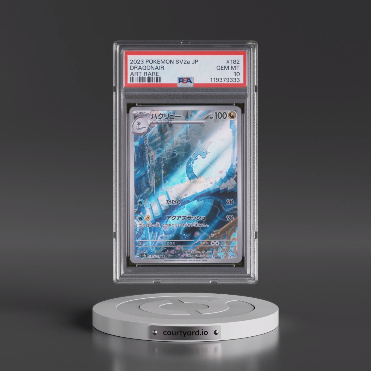 2023 Pokémon Sv2a-Pokémon 151 #182 Dragonair - Art Rare (PSA 10 GEM MINT)
