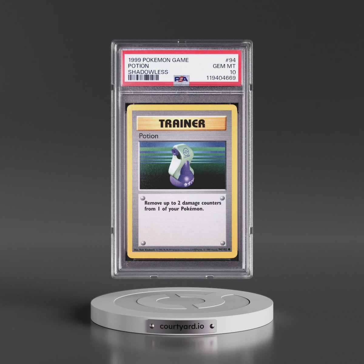 1999 Pokémon Game #94 Potion - Shadowless (PSA 10 GEM MINT)