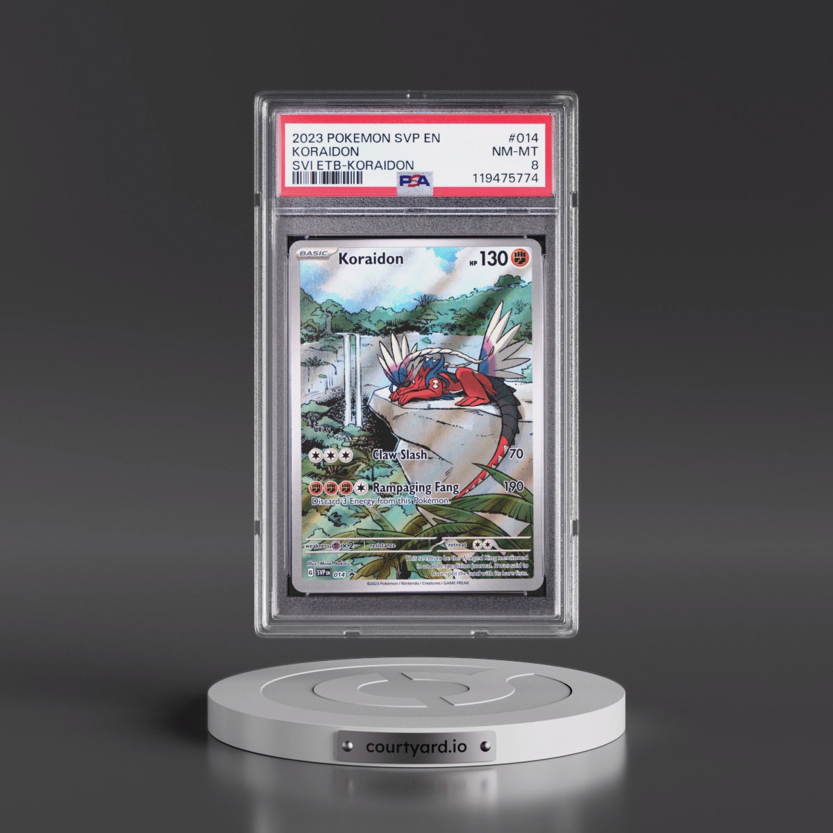 2023 Pokémon Svp EN-SV Black Star Promo #014 Koraidon - Scarlet & Violet Elite Trainer Box-Koraidon (PSA 8 NM-MT)