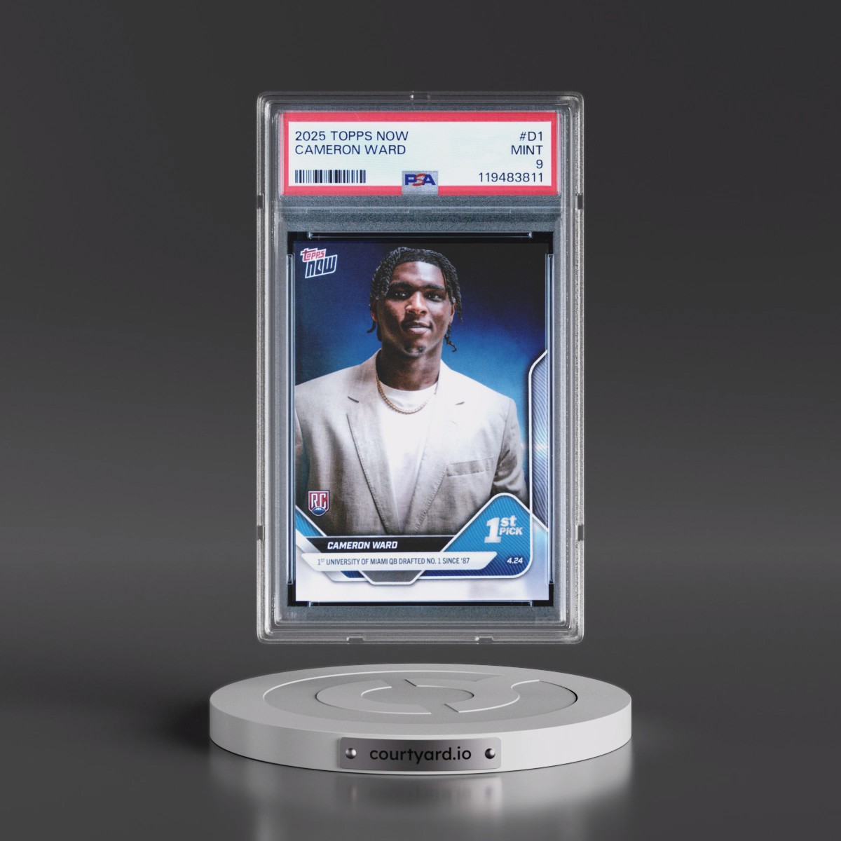 2025 Topps Now #D1 Cameron Ward (PSA 9 MINT)
