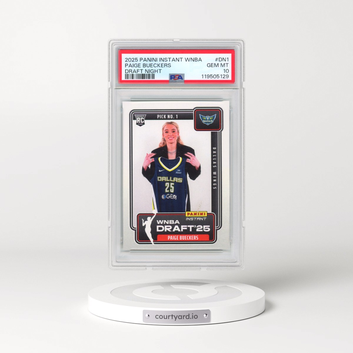2025 Panini Instant WNBA Draft Night #DN1 Paige Bueckers (PSA 10 GEM MINT)
