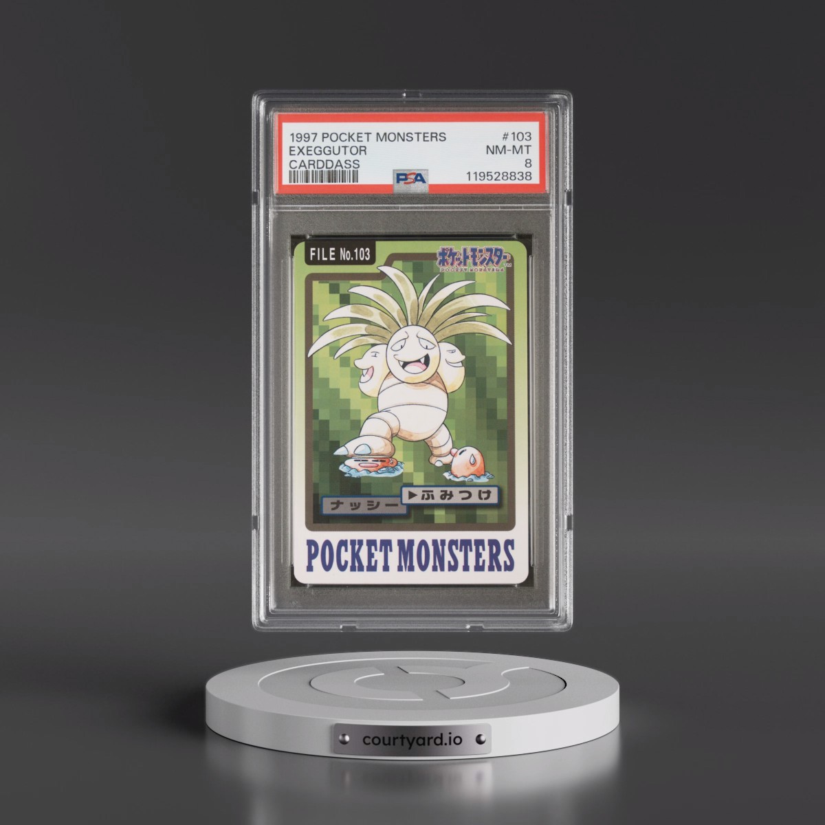 1997 Pocket Monsters Carddass #103 Exeggutor (PSA 8 NM-MT)