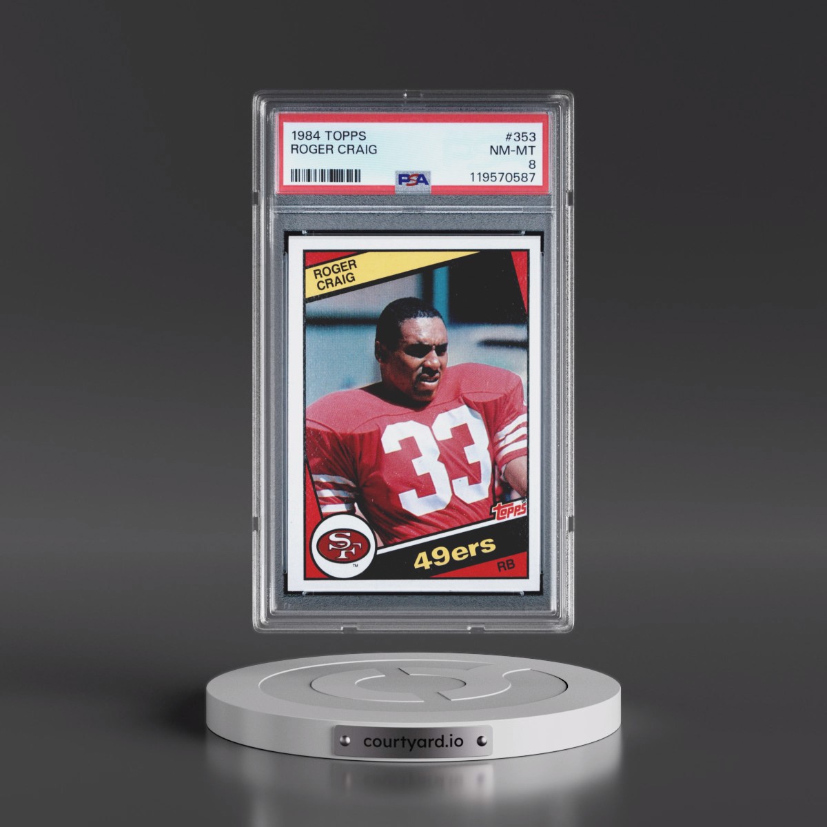1984 Topps #353 Roger Craig (PSA 8 NM-MT)