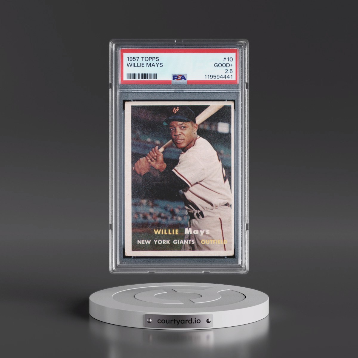 1957 Topps #10 Willie Mays (PSA 2.5 GOOD+)