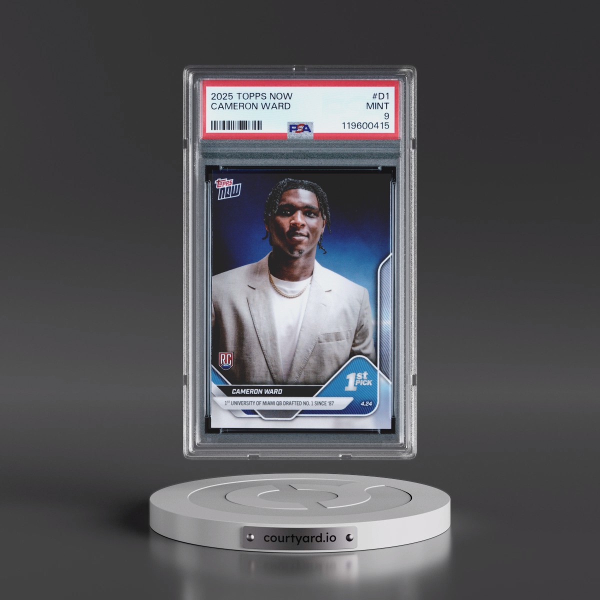 2025 Topps Now #D1 Cameron Ward (PSA 9 MINT)