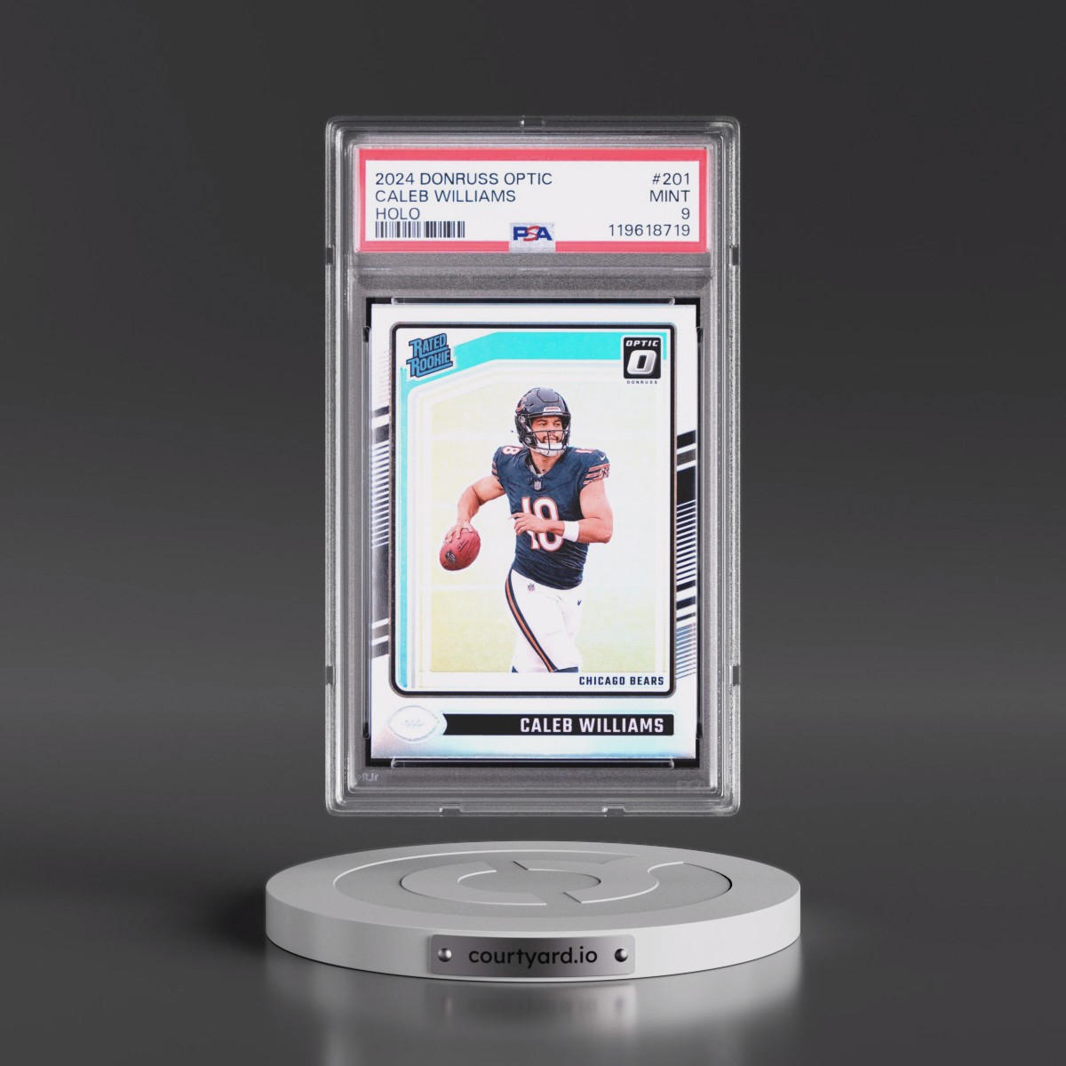 2024 Panini Donruss Optic #201 Caleb Williams - Holo (PSA 9 MINT)