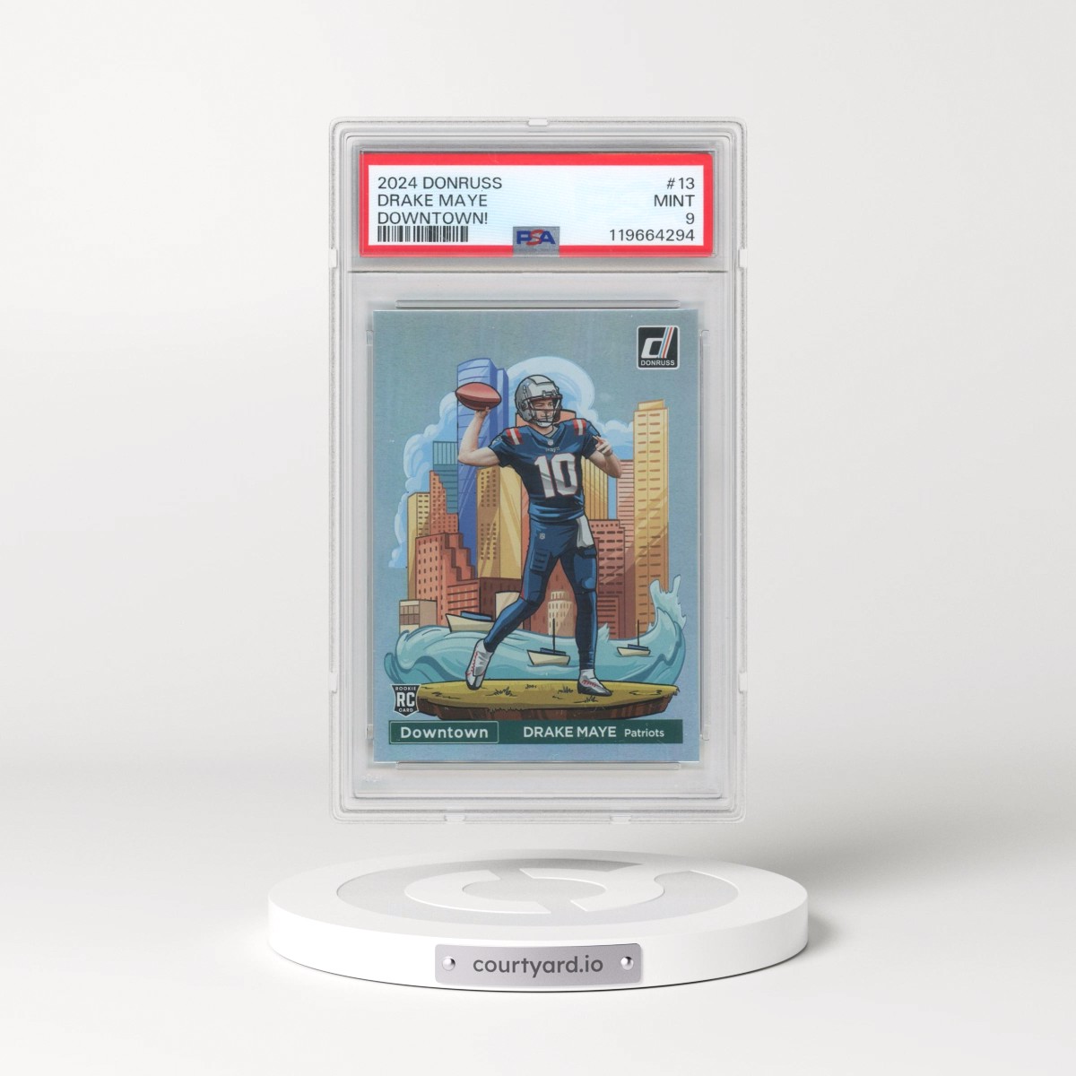 2024 Panini Donruss Downtown! #13 Drake Maye (PSA 9 MINT)