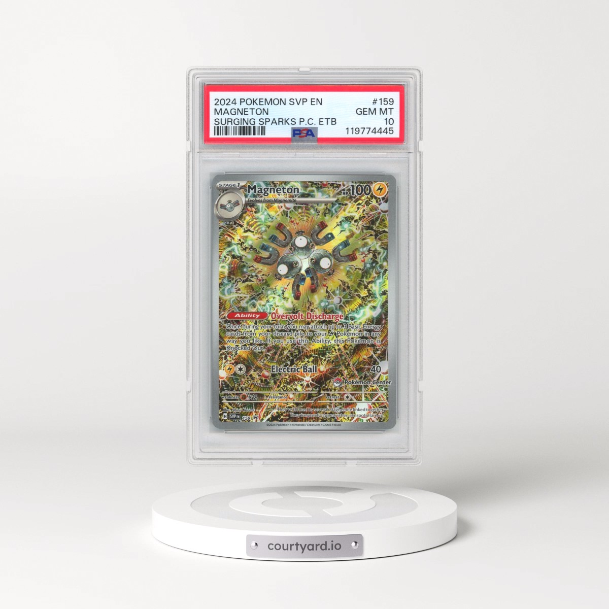 2024 Pokémon Svp EN-SV Black Star Promo #159 Magneton - Surging Sparks Pokemon Center Elite Trainer Box (PSA 10 GEM MINT)