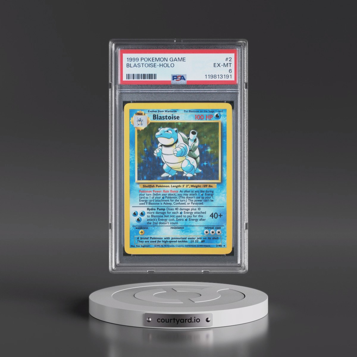 1999 Pokémon Game #2 Blastoise - Holo (PSA 6 EX-MT)