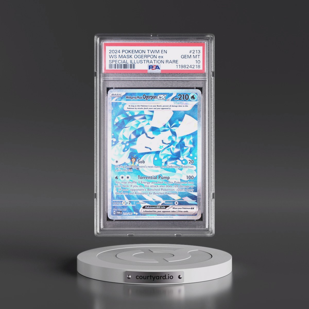 2024 Pokémon Twm EN-Twilight Masquerade #213 Wellspring Mask Ogerpon EX - Holo Special Illustration Rare (PSA 10 GEM MINT)