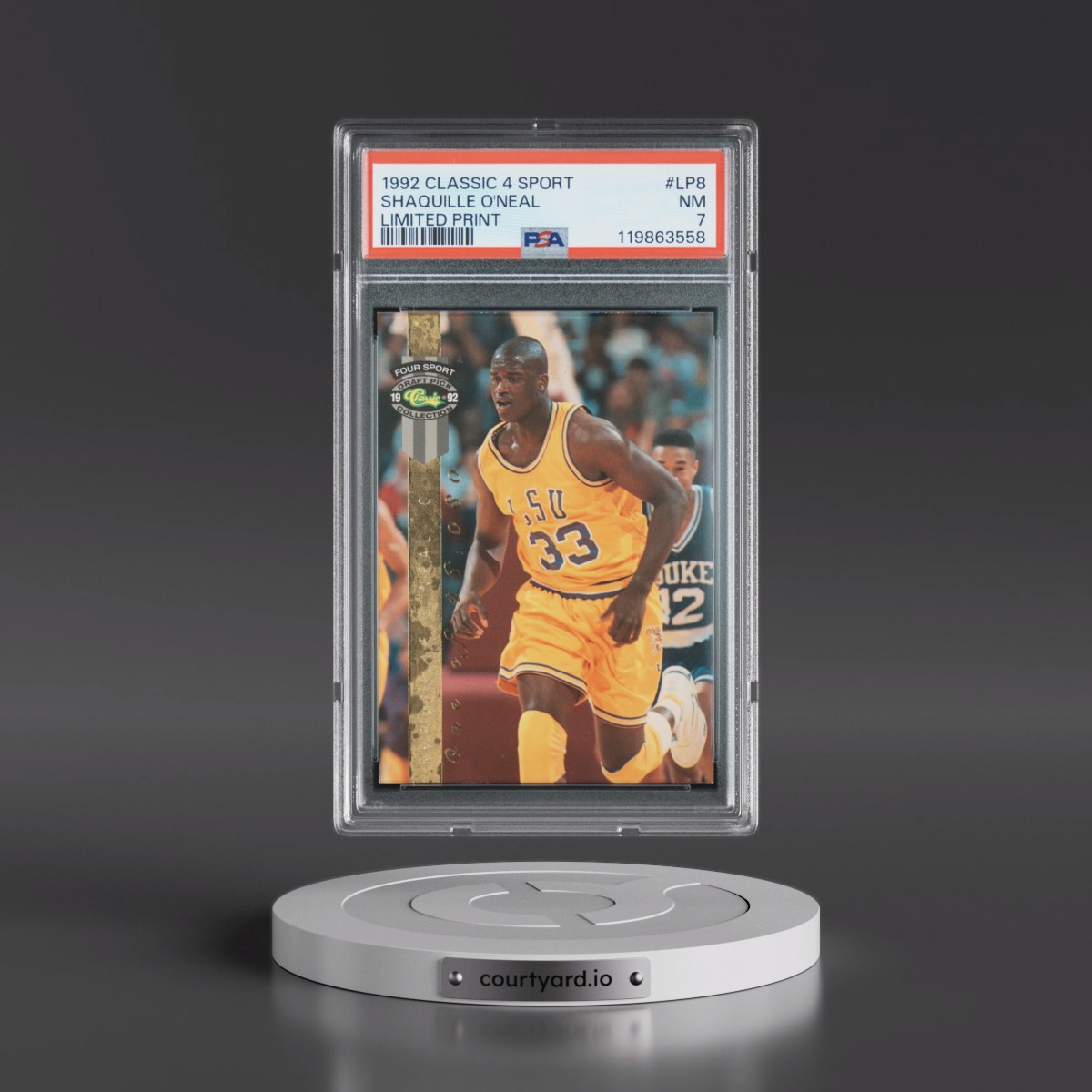 1992 Classic 4 Sport Limited Print #LP8 Shaquille O'Neal - Limited Print (PSA 7 NM)