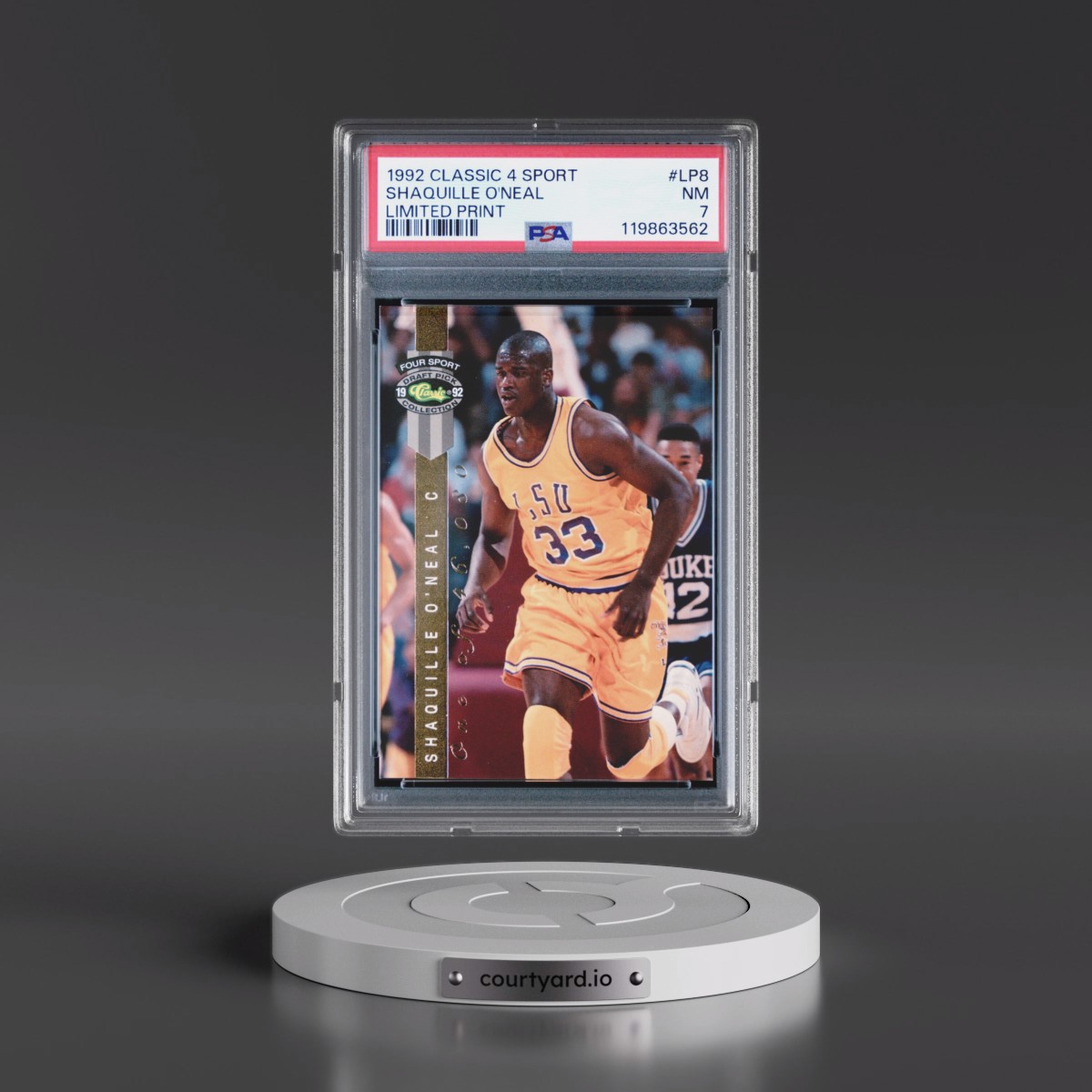 1992 Classic 4 Sport Limited Print #LP8 Shaquille O'Neal - Limited Print (PSA 7 NM)
