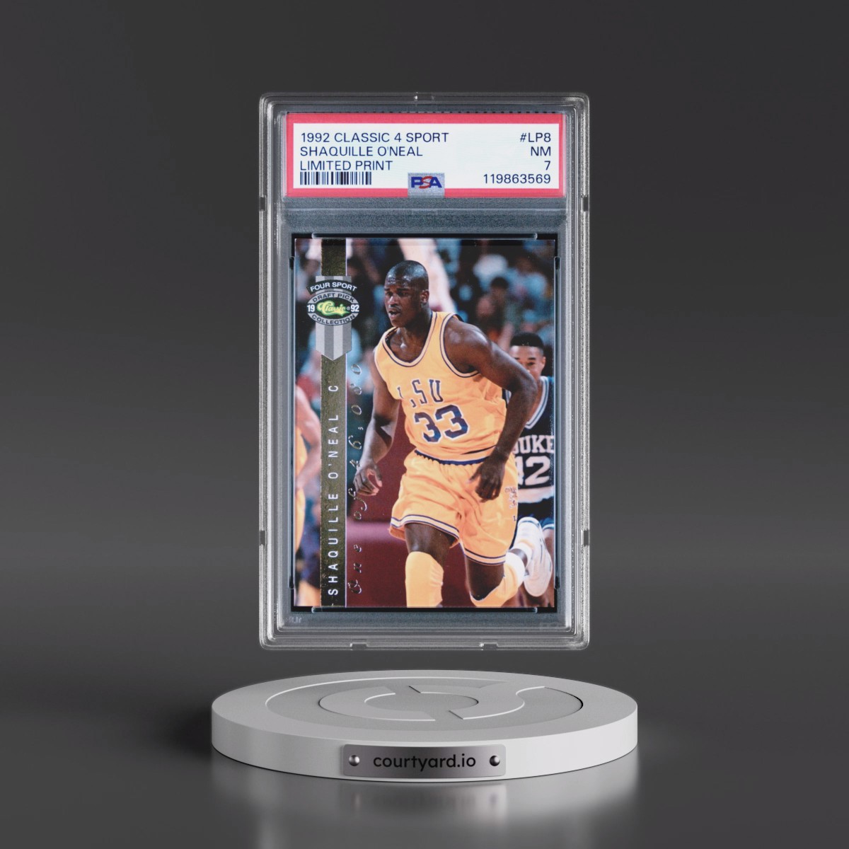 1992 Classic 4 Sport Limited Print #LP8 Shaquille O'Neal - Limited Print (PSA 7 NM)