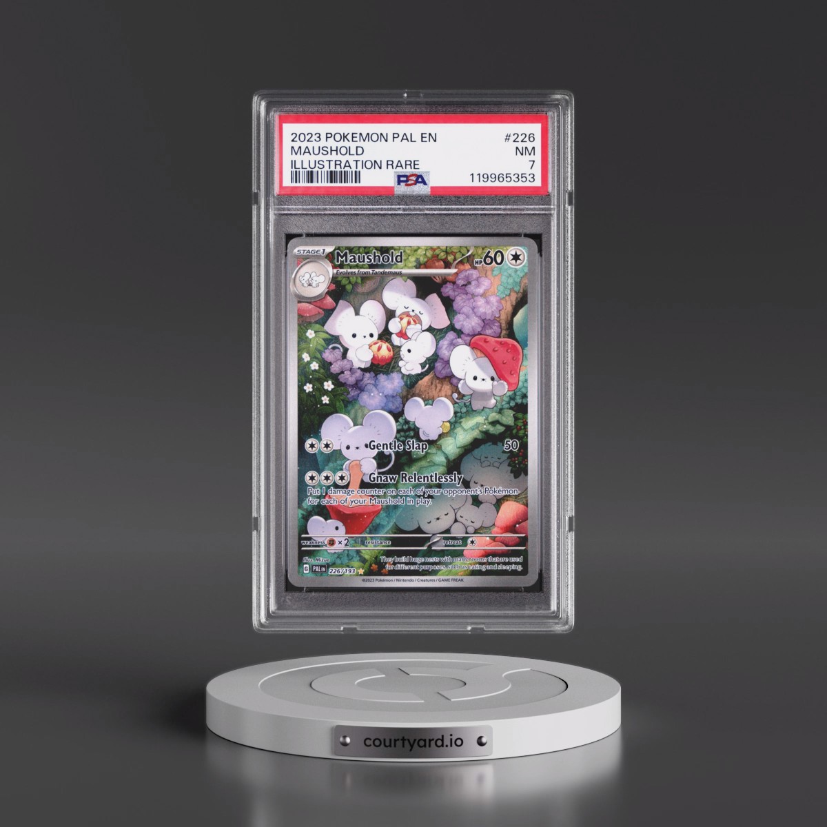 2023 Pokémon Pal EN-Paldea Evolved #226 Maushold - Illustration Rare (PSA 7 NM)