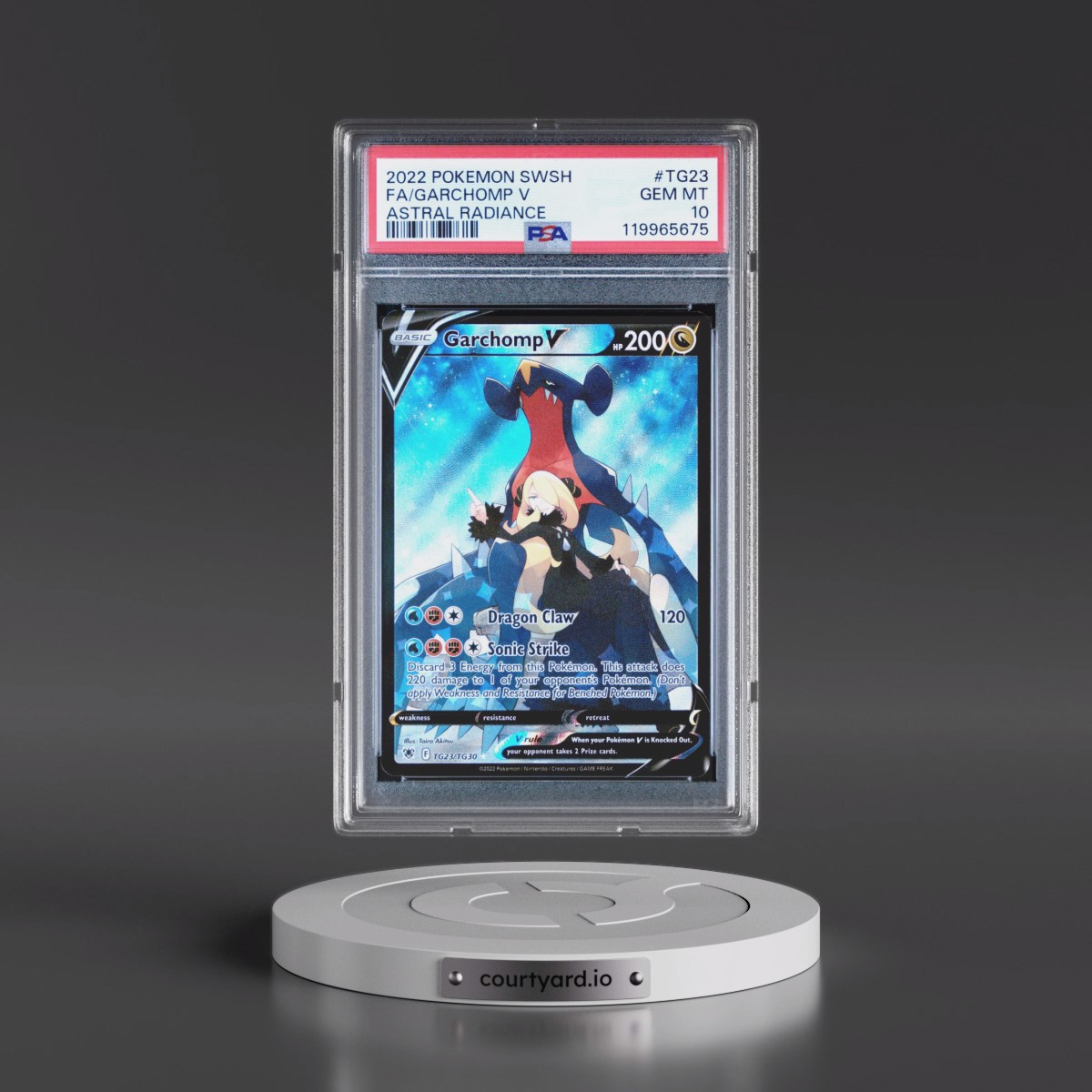 2022 Pokémon Sword & Shield Astral Radiance #TG23 Garchomp V - Holo Full Art (PSA 10 GEM MINT)