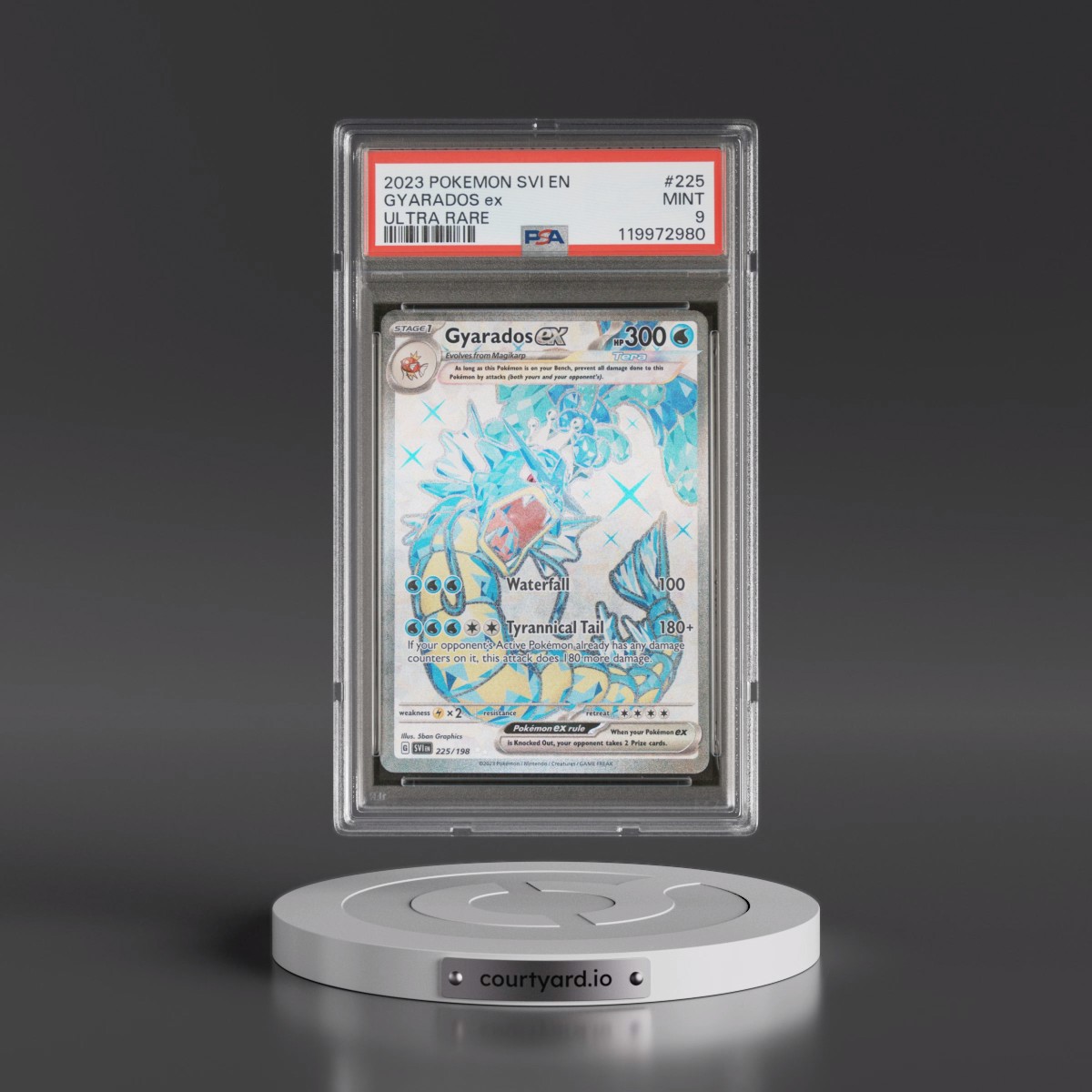 2023 Pokémon Svi EN-Scarlet & Violet #225 Gyarados EX - Holo Ultra Rare (PSA 9 MINT)