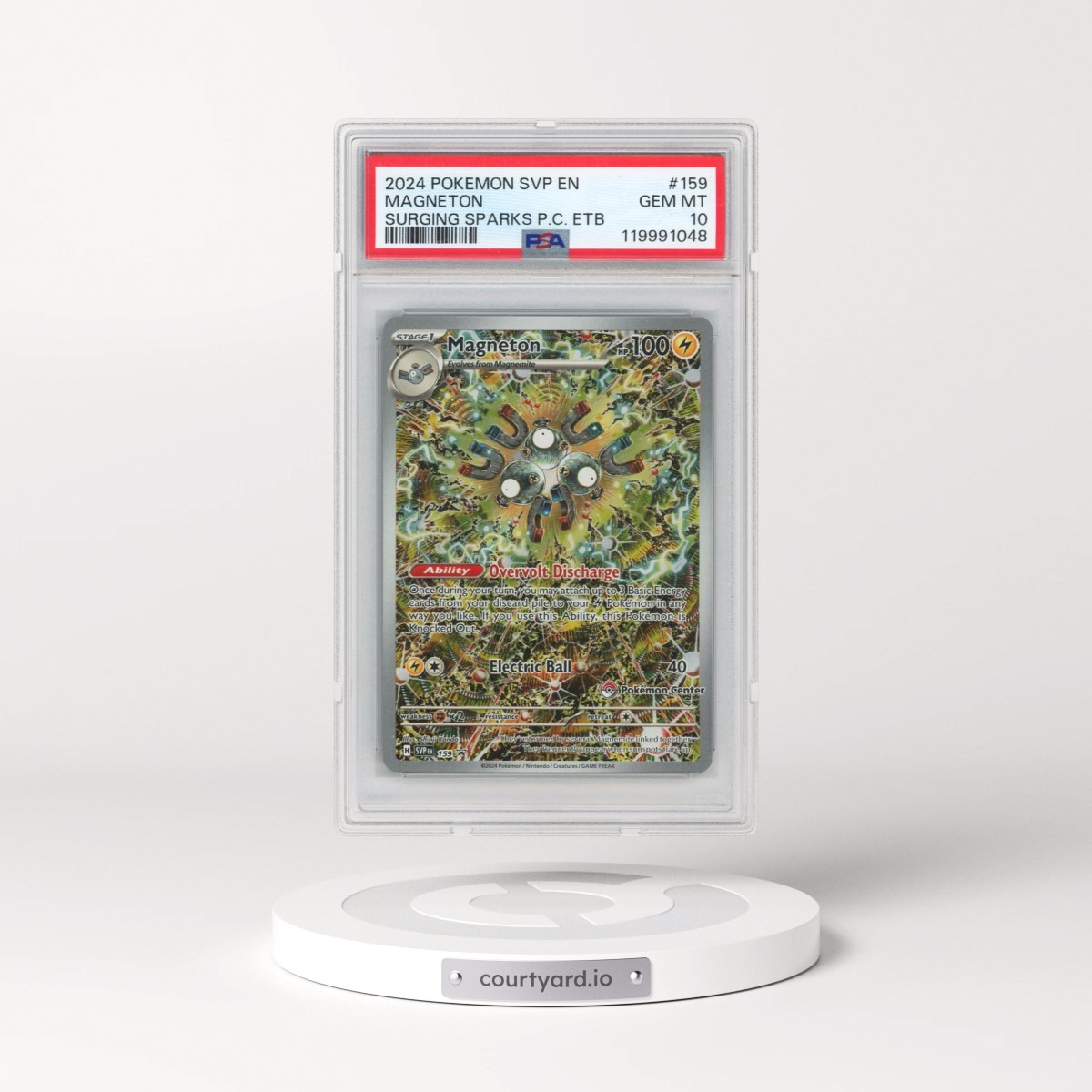 2024 Pokémon Svp EN-SV Black Star Promo #159 Magneton - Surging Sparks Pokemon Center Elite Trainer Box (PSA 10 GEM MINT)