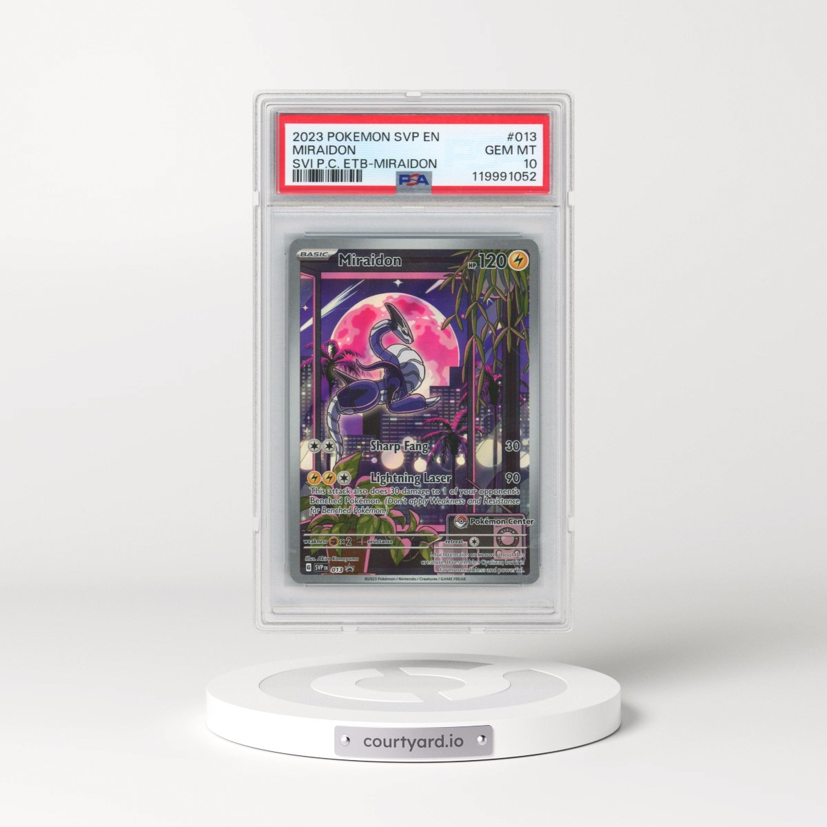 2023 Pokémon Svp EN-SV Black Star Promo #013 Miraidon - Scarlet & Violet Pokemon Center Elite Trainer Box-Miraidon (PSA 10 GEM MINT)