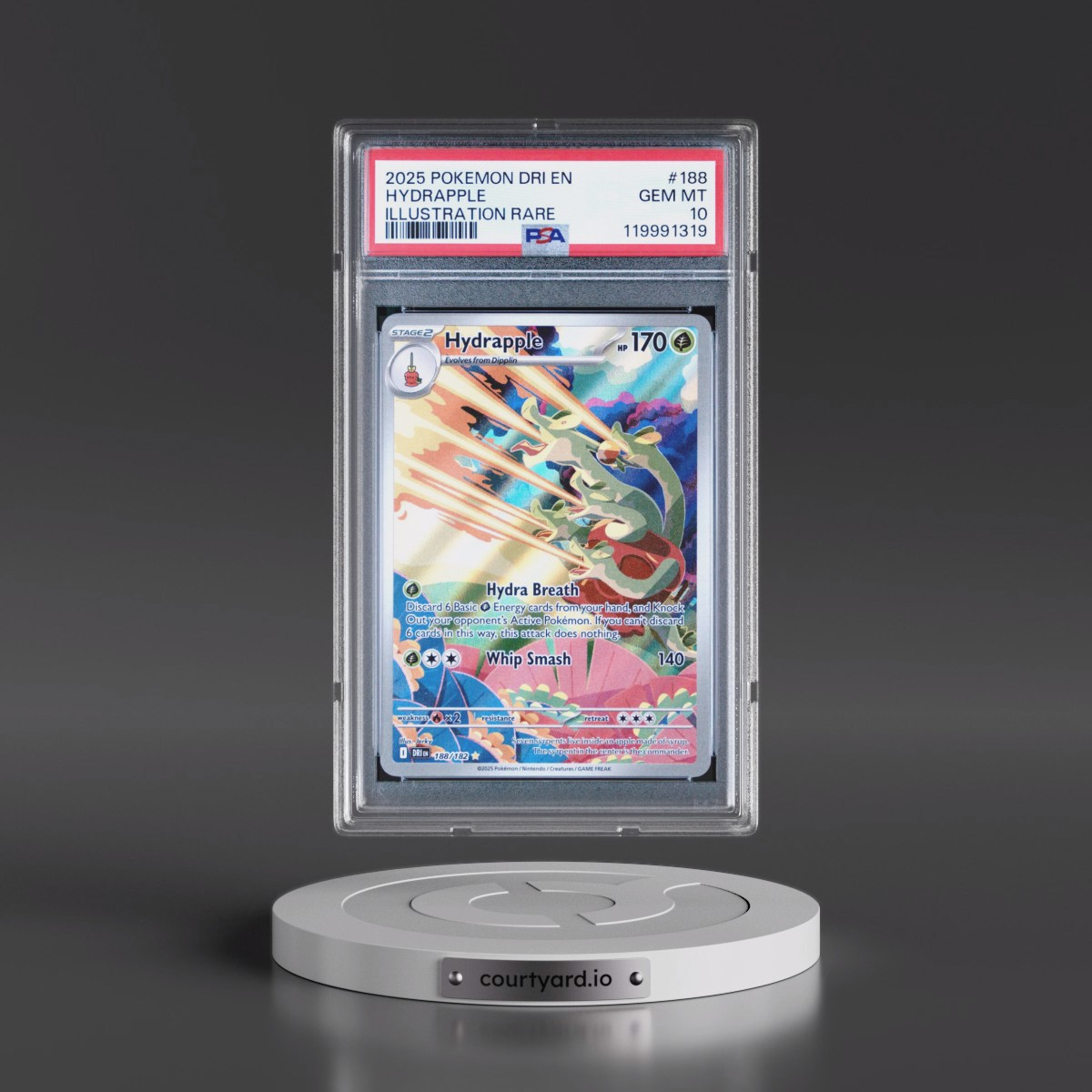 2025 Pokémon Dri EN-Destined Rivals #188 Hydrapple - Illustration Rare (PSA 10 GEM MINT)