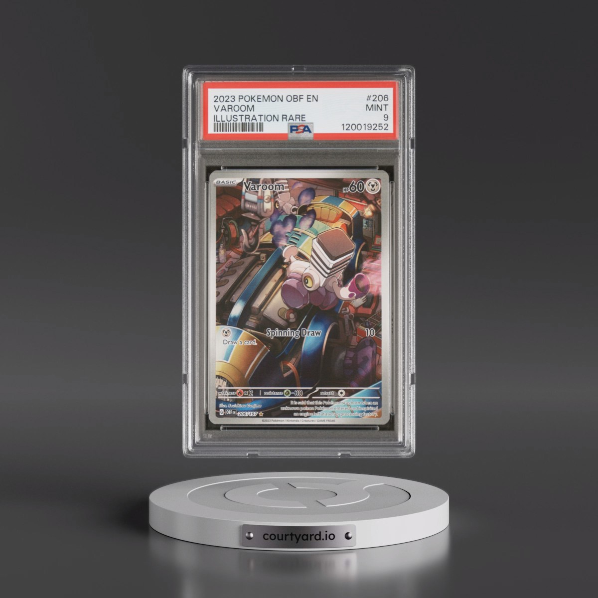 2023 Pokémon Obf EN-Obsidian Flames #206 Varoom - Illustration Rare (PSA 9 MINT)
