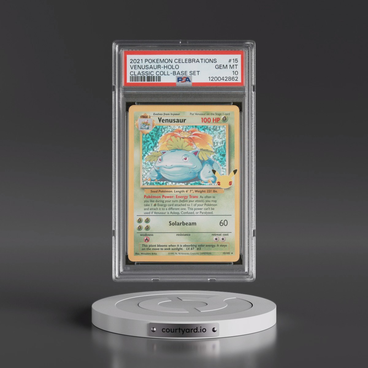 2021 Pokémon Celebrations Classic Collection #15 Venusaur - Holo (PSA 10 GEM MINT)