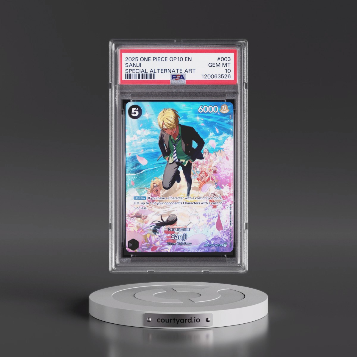 2025 One Piece OP10-Royal Blood #003 Sanji - Special Alternate Art (PSA 10 GEM MINT)
