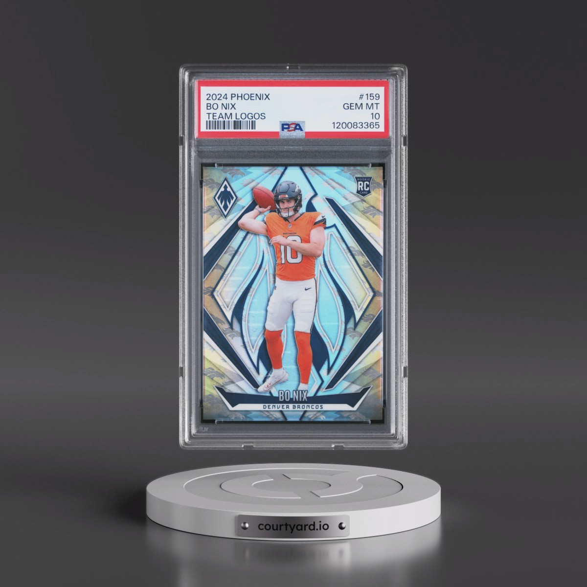2024 Panini Phoenix Bo Nix - Team Logos #159 PSA 10