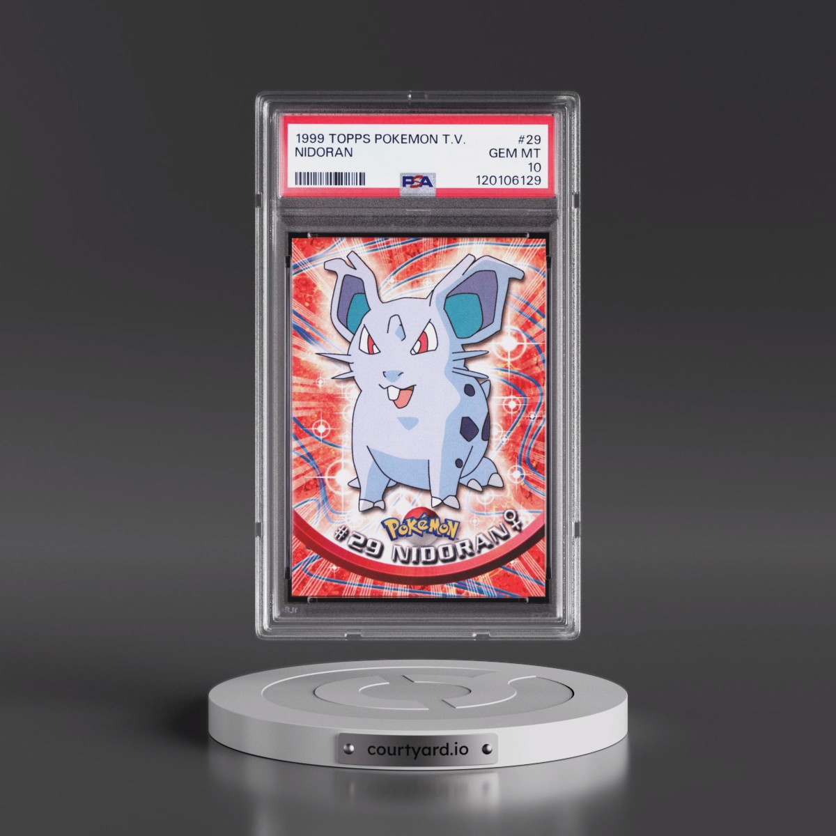1999 Topps Pokémon TV #29 Nidoran (PSA 10 GEM MINT)