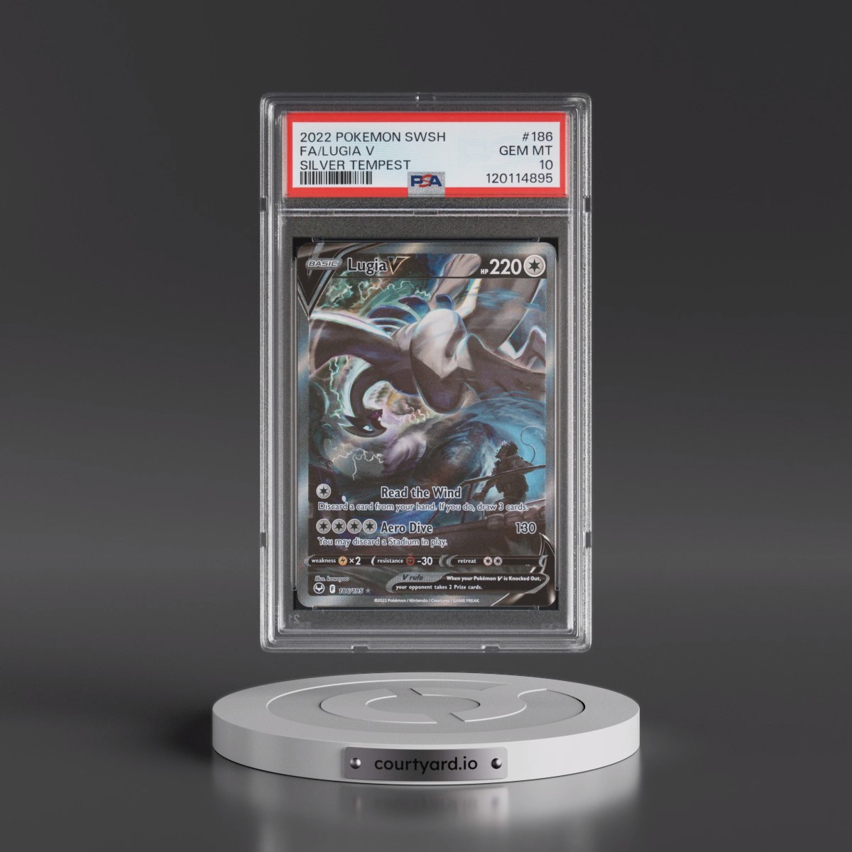 2022 Pokémon Sword & Shield Silver Tempest #186 Lugia V - Holo Full Art (PSA 10 GEM MINT)