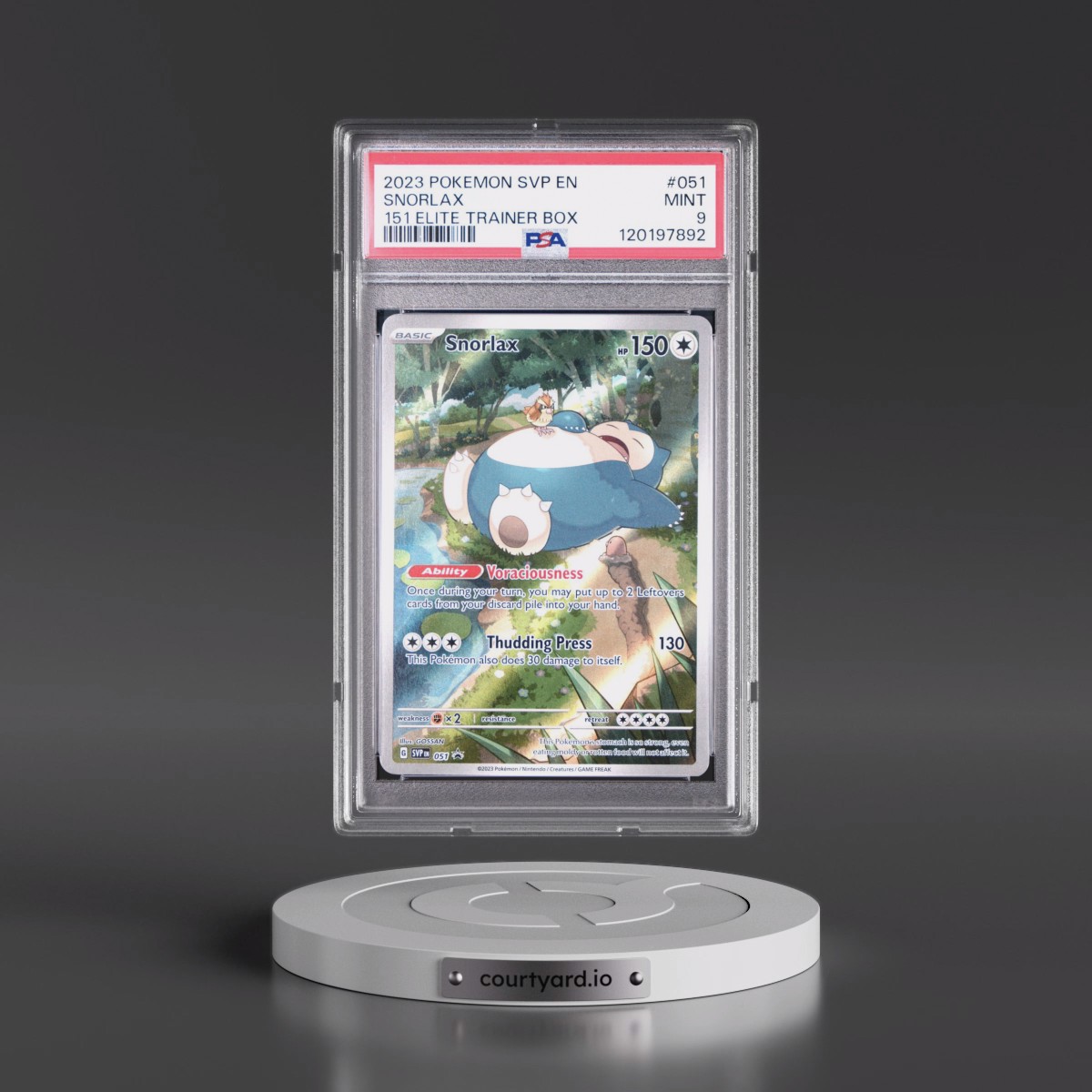 2023 Pokémon Svp EN-SV Black Star Promo #051 Snorlax - 151 Elite Trainer Box (PSA 9 MINT)