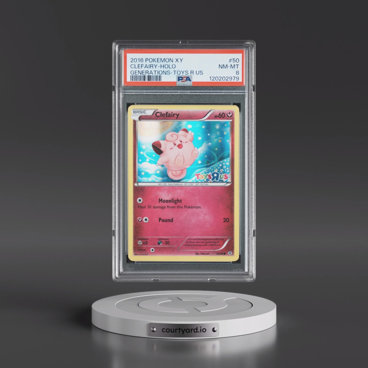 2016 Pokémon XY Generations #50 Clefairy - Holo Toys R US (PSA 8 NM-MT)