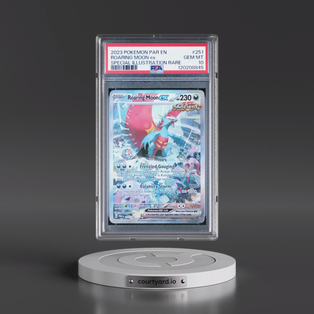 2023 Pokémon Par EN-Paradox Rift #251 Roaring Moon EX - Holo Special Illustration Rare (PSA 10 GEM MINT)