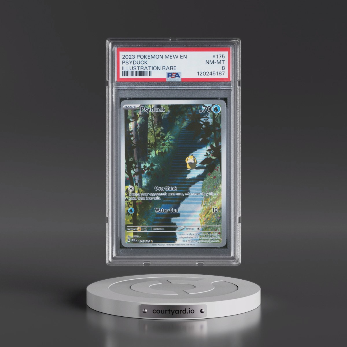 2023 Pokémon Mew EN-151 #175 Psyduck - Illustration Rare (PSA 8 NM-MT)