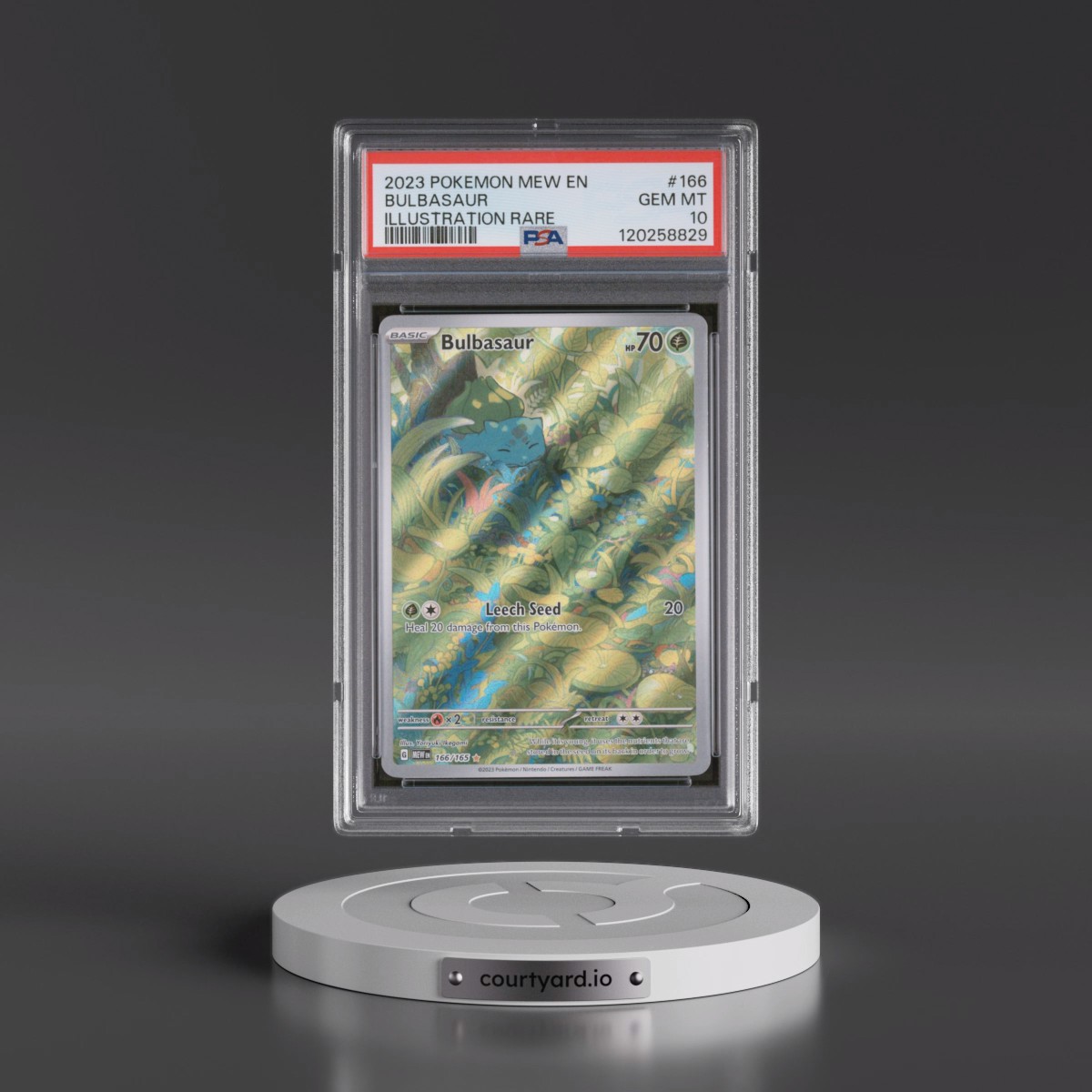 2023 Pokémon Mew EN-151 #166 Bulbasaur - Illustration Rare (PSA 10 GEM MINT)