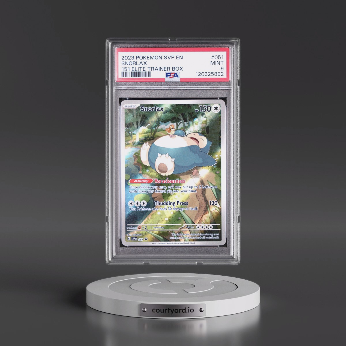 2023 Pokémon Svp EN-SV Black Star Promo #051 Snorlax - 151 Elite Trainer Box (PSA 9 MINT)