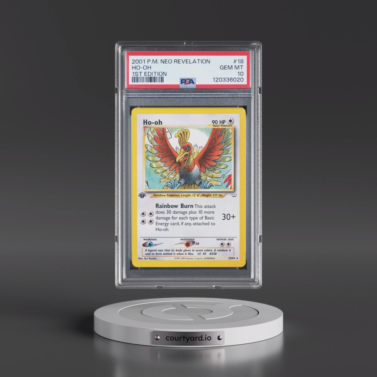 2001 Pokémon Neo Revelation #18 HO-Oh - 1st Edition (PSA 10 GEM MINT)