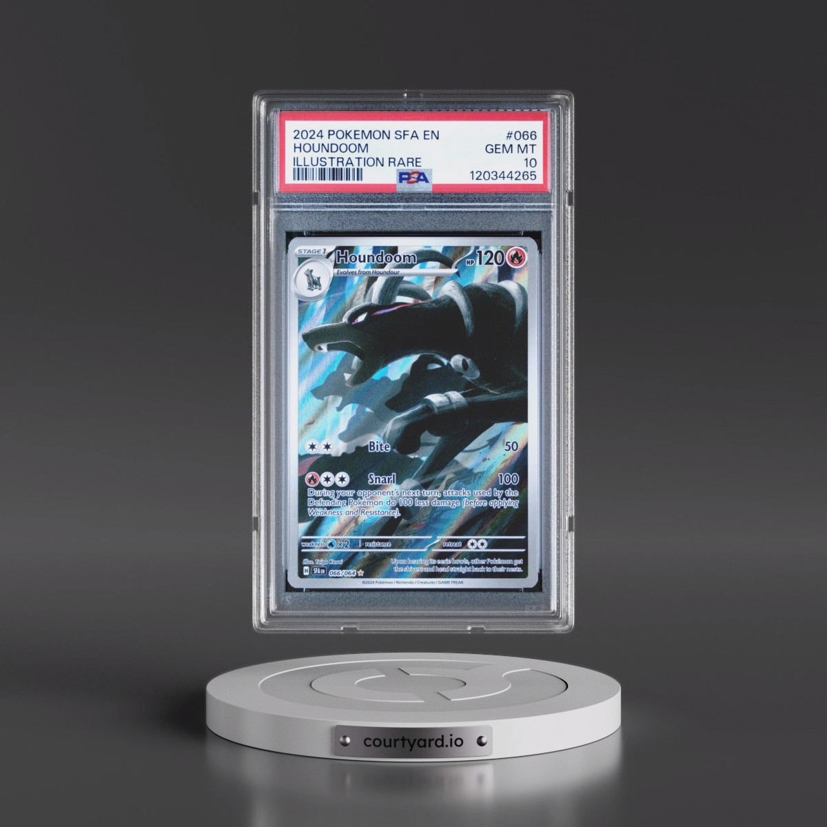 2024 Pokémon Sfa EN-Shrouded Fable #066 Houndoom - Illustration Rare (PSA 10 GEM MINT)
