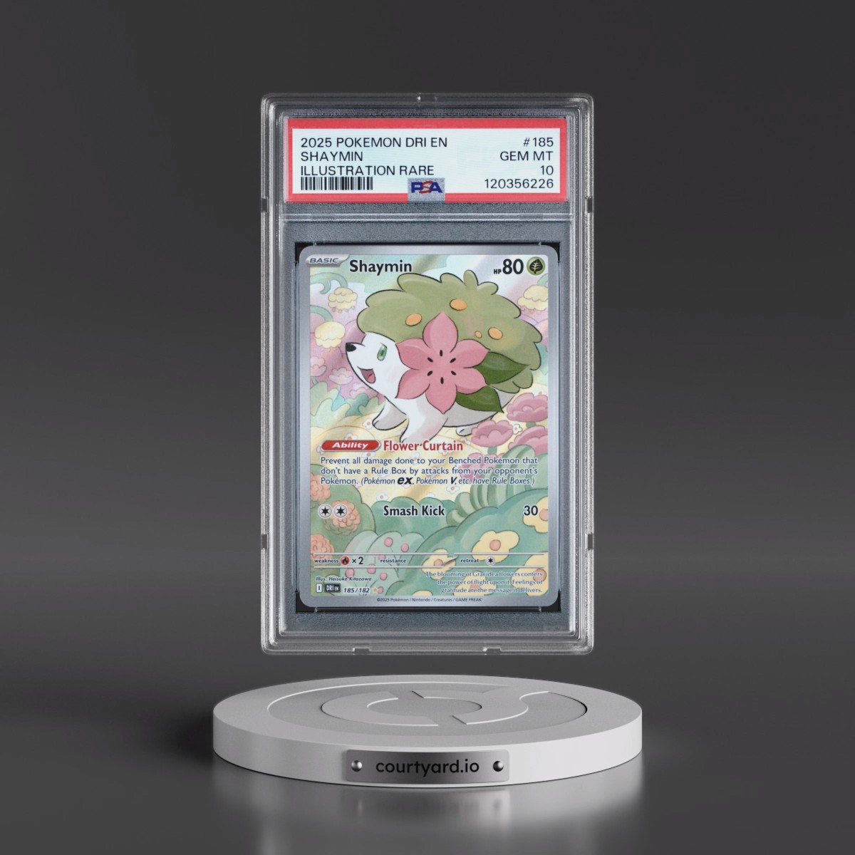 2025 Pokémon Dri EN-Destined Rivals #185 Shaymin - Illustration Rare (PSA 10 GEM MINT)