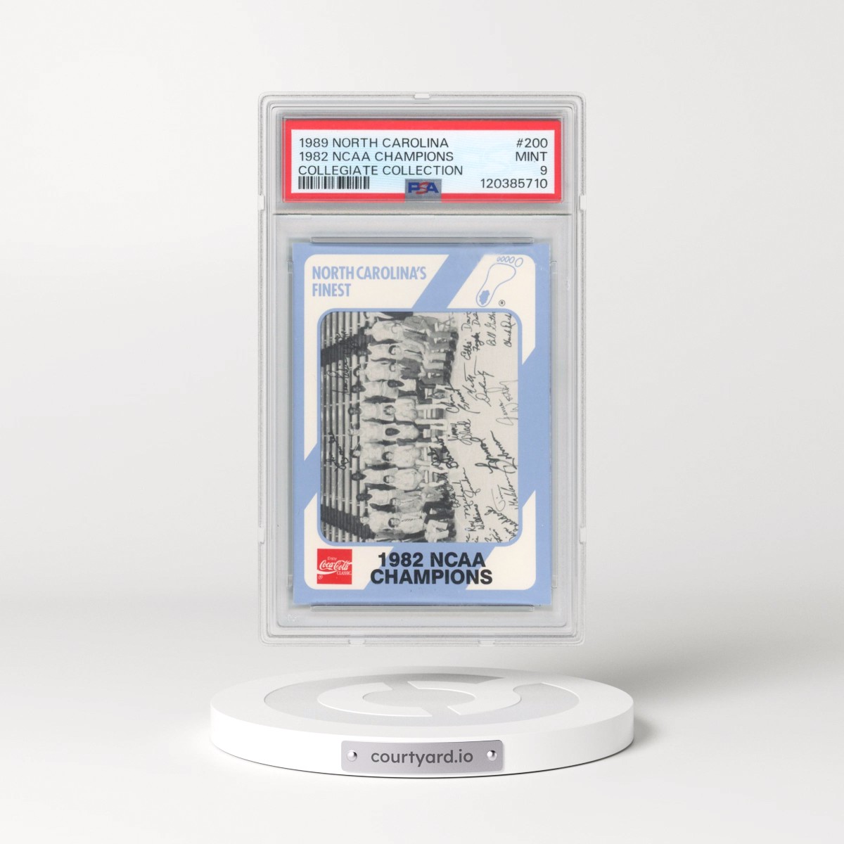 1989 Collegiate Collection North Carolina #200 1982 NCAA Champions (PSA 9 MINT)