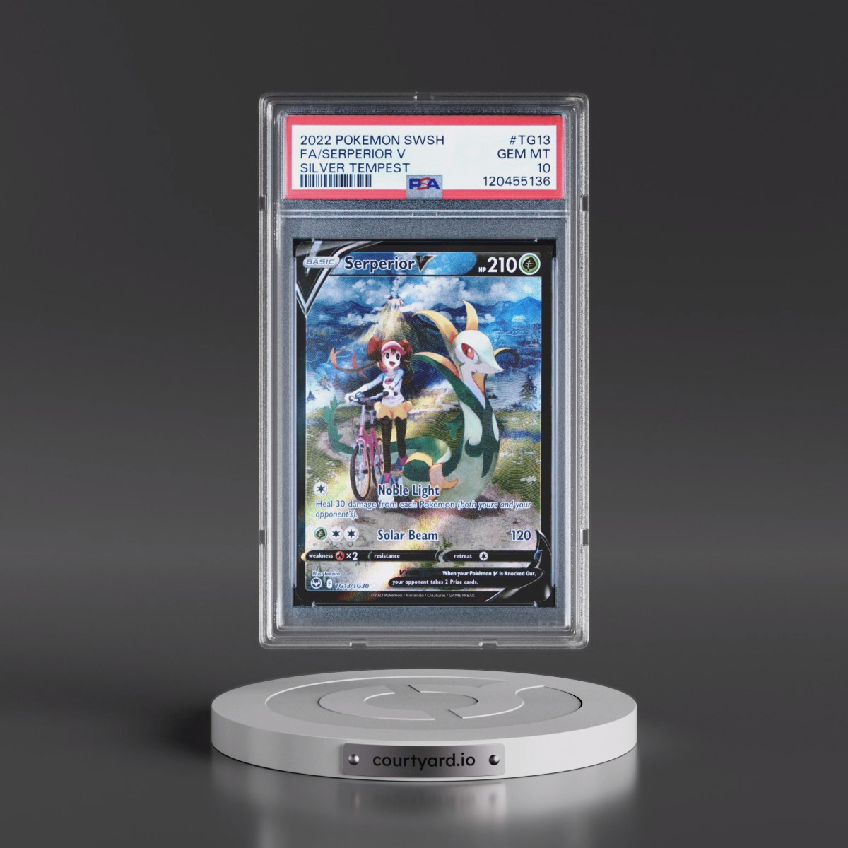2022 Pokémon Sword & Shield Silver Tempest #TG13 Serperior V - Holo Full Art (PSA 10 GEM MINT)