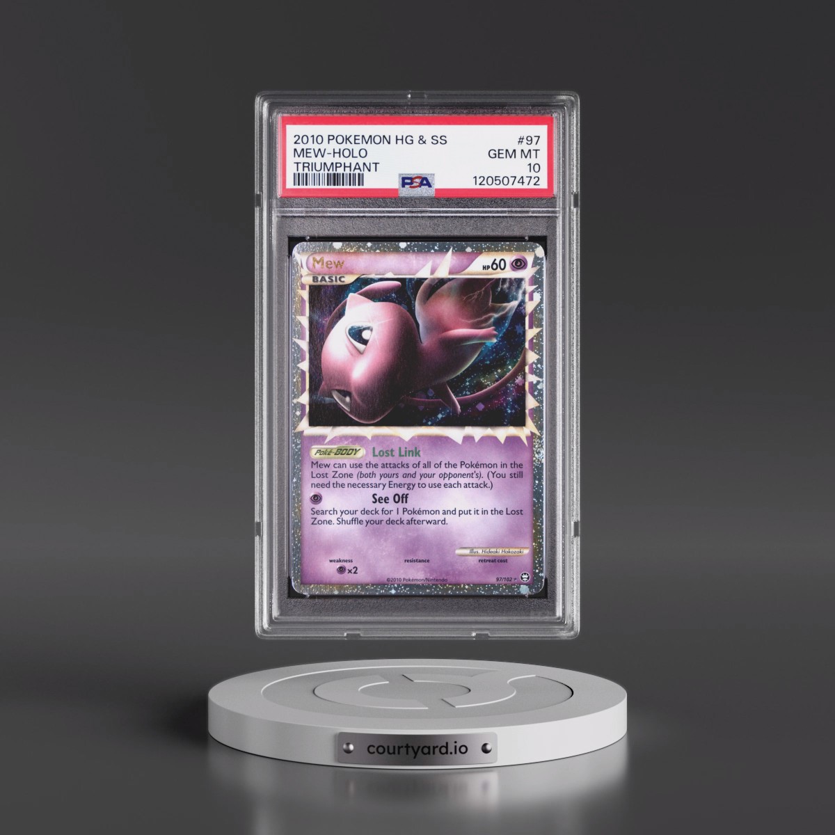 2010 Pokémon Heartgold & Soulsilver Triumphant #97 Mew - Holo (PSA 10 GEM MINT)