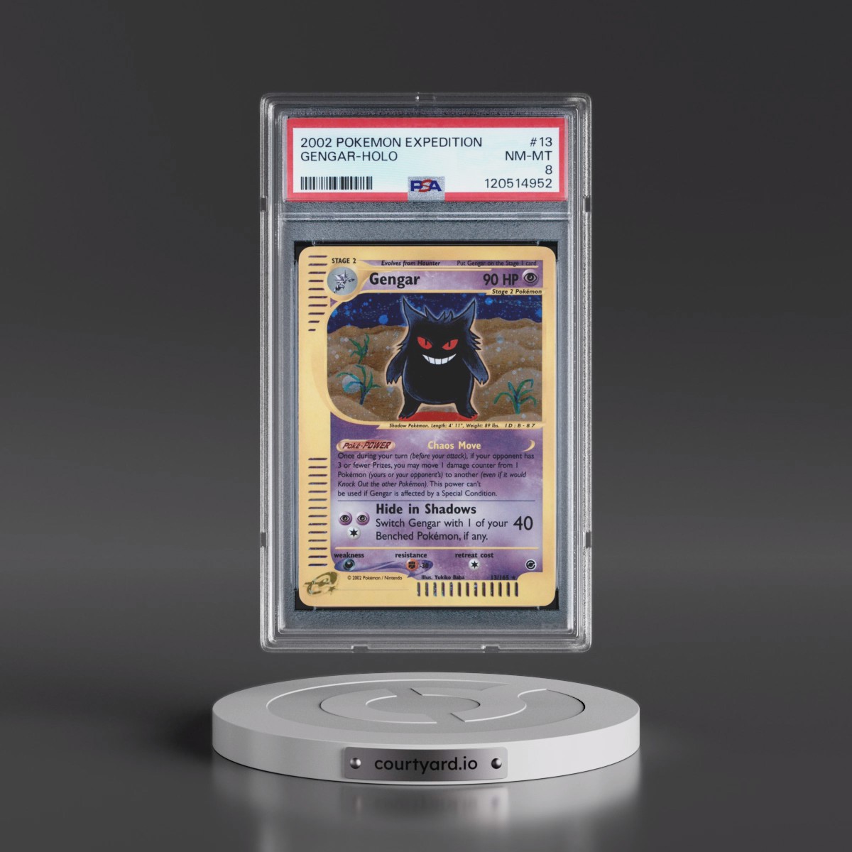 2002 Pokémon Expedition #13 Gengar - Holo (PSA 8 NM-MT)