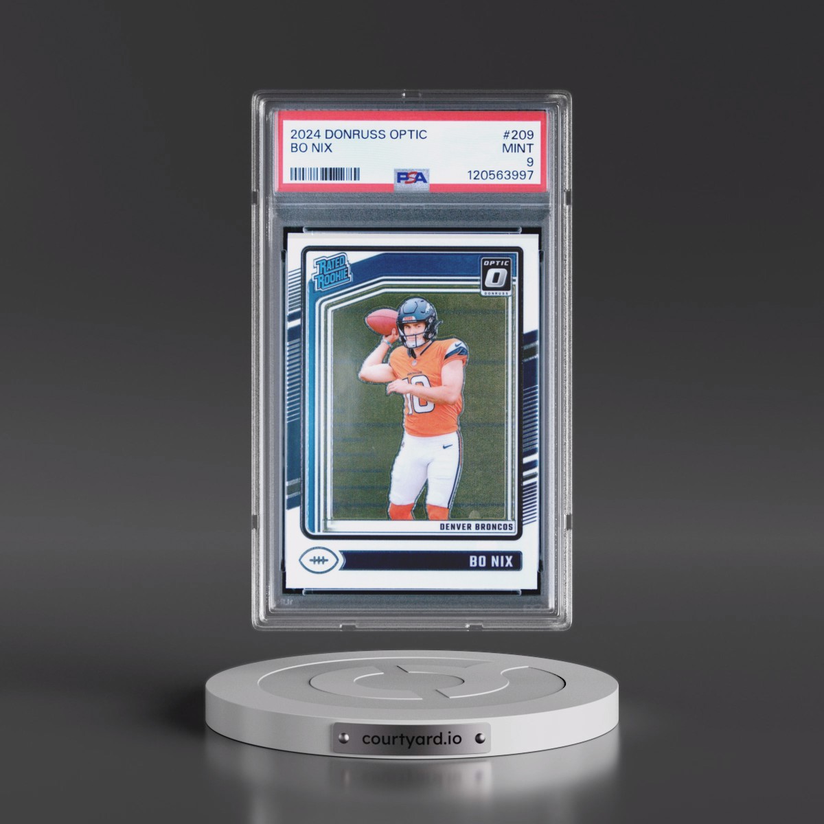 2024 Panini Donruss Optic Bo Nix #209 PSA 9