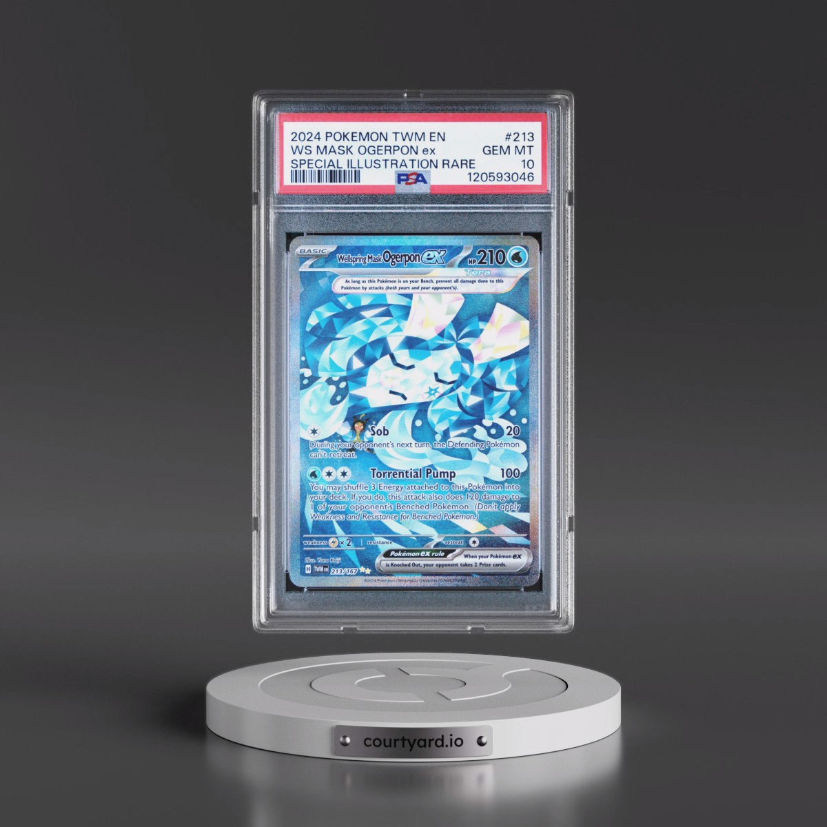 2024 Pokémon Twm EN-Twilight Masquerade #213 Wellspring Mask Ogerpon EX - Holo Special Illustration Rare (PSA 10 GEM MINT)