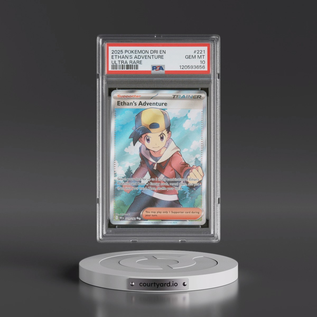 2025 Pokémon Dri EN-Destined Rivals #221 Ethan's Adventure - Ultra Rare (PSA 10 GEM MINT)