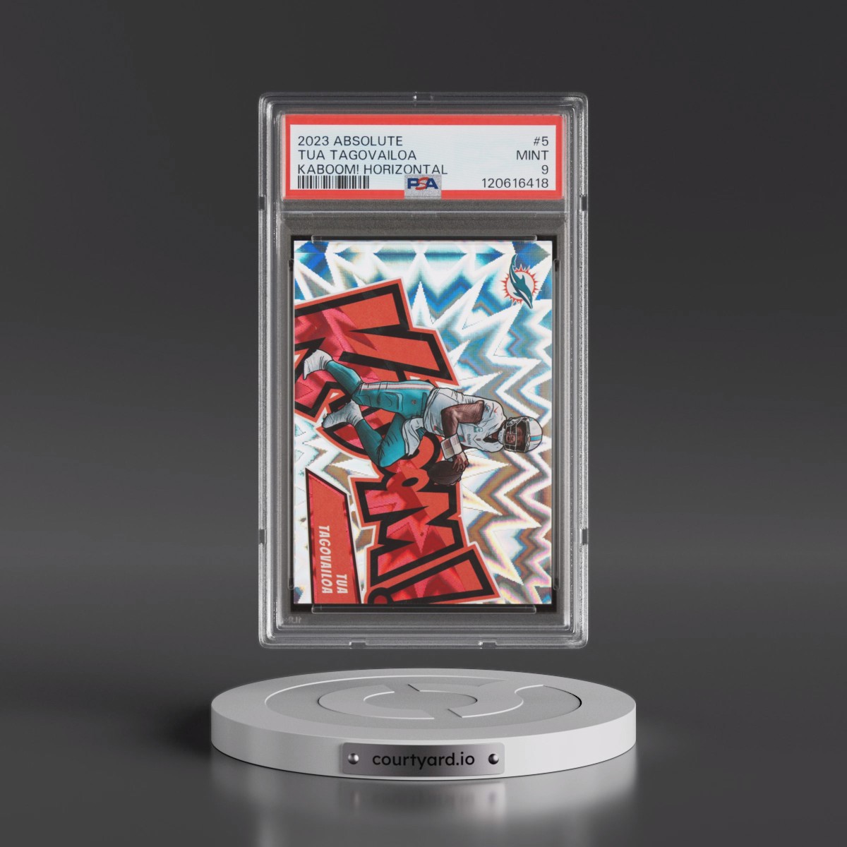 2023 Panini Absolute Kaboom! Horizontal #5 Tua Tagovailoa (PSA 9 MINT)