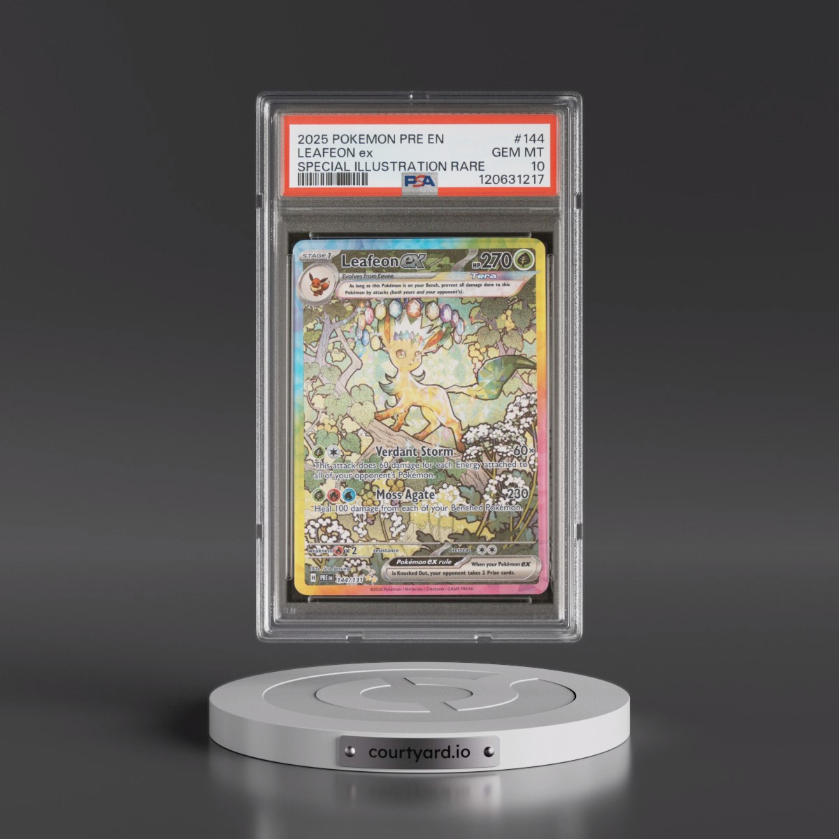 2025 Pokémon Pre EN-Prismatic Evolutions #144 Leafeon EX - Holo Special Illustration Rare (PSA 10 GEM MINT)